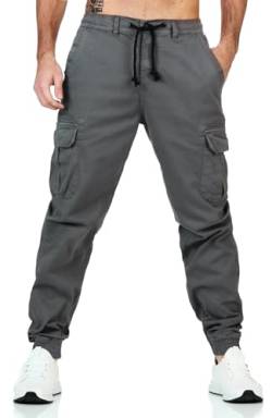 Sublevel Herren Cargo Hose ASMike LSL-473 mit Seitentaschen Grey W32 von Sublevel