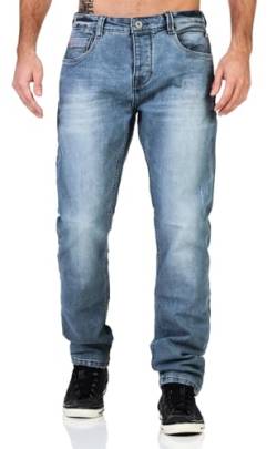 Sublevel Herren Jeans Hose ASSteve Slim LSL-474 gerades Bein Middle Blue Denim M265 W34 von Sublevel