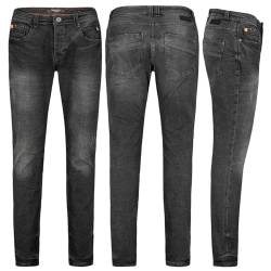 Sublevel Herren Jeans Hose Basic Stretch Jeanshose Regular Slim Denim, Hosengröße:W31, Farbe:Schwarz von Sublevel