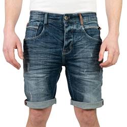 Sublevel Kurze Herren Jeans mit Stretch, Bermuda Hose, Farbe:Dunkelblau, Größe Hosen:32W von Sublevel