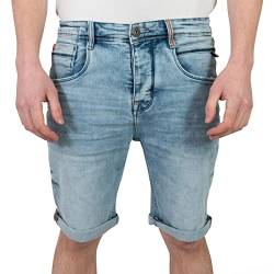 Sublevel Kurze Herren Jeans mit Stretch, Bermuda Hose, Farbe:Hellblau, Größe Hosen:32W von Sublevel