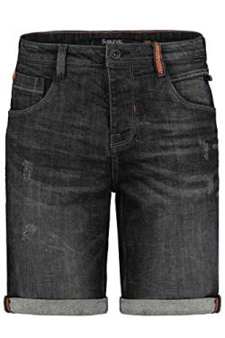 Sublevel Kurze Herren Jeans mit Stretch, Bermuda Hose, Farbe:Schwarz, Größe Hosen:30W von Sublevel