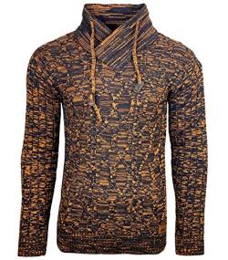 Subliminal Mode Herren Pullover mit Schalkragen BX292, marine, Large von Subliminal Mode