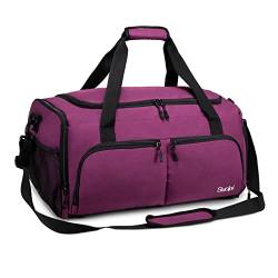 Sucipi Sporttasche Damen Reisetasche Sporttaschen mit Schuhfach & Nassfach Weekender Tasche Wasserdicht für Fitness Sport Training Reise als Gym Bag Schwimmtasche Strandtasche Saunatasche Violett von Sucipi