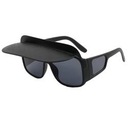 Dicke Vintage Sonnenbrille Mit Visier Street Style Mehrfarbige Vintage Sonnenbrille Futuristische Sonnenbrille Übergroße Sonnenbrille Für Damen Der 90er Jahre von SueaLe