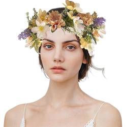 Elegantes Blumen Haarband Braut Für Hochzeit Party Blumengirlanden Haarkranz Für Frauen Blumen Stirnbänder von SueaLe