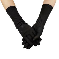 Muslimische Arabische Schwarze Handschuhe Für Frauen Sonnenfeste Armabdeckung Stickerei Lange Armärmel Volle Finger Arabische Hijab Handhandschuhe Modische Handschuhe von SueaLe