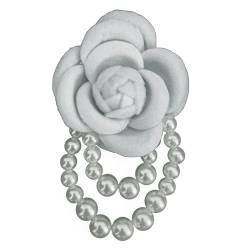 SueaLe Koreanische Kamelie Blume Brosche Pins Perle Quasten Corsage Armband Mode Schmuck Broschen für Frauen Hemd Zubehör von SueaLe