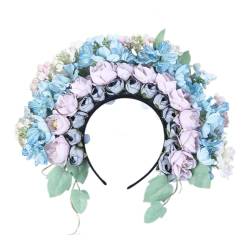 Wunderschöner Seidenblumen Kopfschmuck Blumen Stirnband Elegantes Haar Accessoire Mit Blumen Akzent Für Brautjungfern Haare Zur Hochzeit von SueaLe