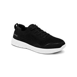 Suecos Unisex Lätt Sneaker, Schwarz, Weiß, 46 EU Weit von Suecos