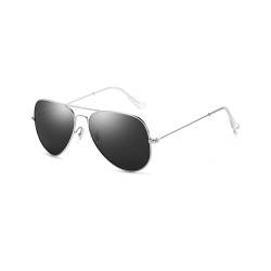 Suertree Klassische Piloten-Sonnenbrille ultraleicht Metall Rahmen UV400 Polariziert Linsen Sonnenbrille (Silber) von Suertree