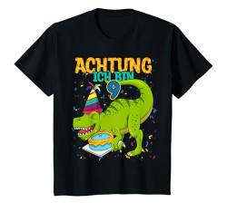 Kinder Dino-Geburtstagsshirt 9 Jahre Jungen Mädchen Dinosaurier T-Shirt von Süße Dino Geburtstag TShirts