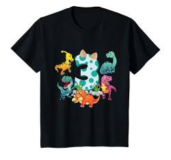 Kinder Geburtstagsshirt 3 Jahre Junge Dinosaurier Dino Geschenk T-Shirt von Süße Dino Geburtstag TShirts