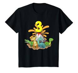 Kinder Geburtstagsshirt 3 Jahre Junge Dinosaurier Dino Geschenk T-Shirt von Süße Dino Geburtstag TShirts