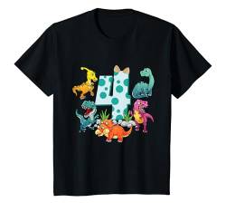 Kinder Geburtstagsshirt 4 Jahre Junge Dinosaurier Dino Geschenk T-Shirt von Süße Dino Geburtstag TShirts