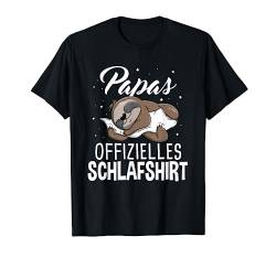 Papas Offizielles Schlafshirt Herren Faultier Schlafanzug T-Shirt von Süße Faultier Designs by Ludana