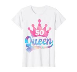 50. Geburtstag Süßes Krone Queen für Frau 50 Jahre T-Shirt von Süße Geburtstag Geschenke für Frauen Damen