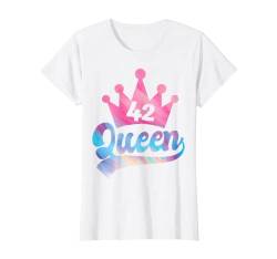 Damen 42. Geburtstag Süßes Krone Queen für Frau 42 Jahre T-Shirt von Süße Geburtstag Geschenke für Frauen Damen