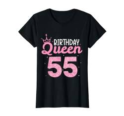 55. Geburtstag Süßes Krone Queen für Frau 55 Jahre T-Shirt von Süße Geburtstag Geschenkidee für Frauen Damen