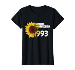 29. Geburtstag Ein Wahrer Sonnenschein Seit 1993 Sonnenblume T-Shirt von Süße Jahrgang Geburtstag Mädchen Frauen Geschenke