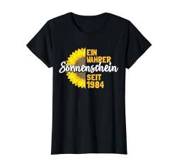 40. Geburtstag Ein Wahrer Sonnenschein Seit 1984 Sonnenblume T-Shirt von Süße Jahrgang Geburtstag Mädchen Frauen Geschenke