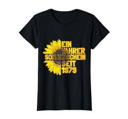 43. Geburtstag Ein Wahrer Sonnenschein Seit 1979 Sonnenblume T-Shirt von Süße Jahrgang Geburtstag Mädchen Frauen Geschenke