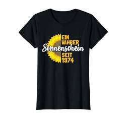 Damen 48. Geburtstag Ein Wahrer Sonnenschein Seit 1974 Sonnenblume T-Shirt von Süße Jahrgang Geburtstag Mädchen Frauen Geschenke