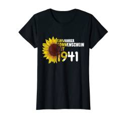 Damen 80. Geburtstag Ein Wahrer Sonnenschein Seit 1941 Sonnenblume T-Shirt von Süße Jahrgang Geburtstag Mädchen Frauen Geschenke