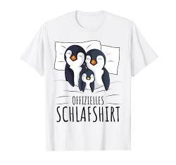 Offizielles Schlafshirt Pinguin Familie Penguin T-Shirt von Süße Pinguin Liebhaber Geschenke