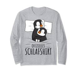 Offizielles Schlafshirt Pinguin Schlafanzug Penguin Langarmshirt von Süße Pinguin Liebhaber Geschenke