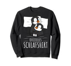 Offizielles Schlafshirt Pinguin Schlafanzug Penguin Sweatshirt von Süße Pinguin Liebhaber Geschenke