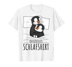 Offizielles Schlafshirt Pinguin Schlafanzug Penguin T-Shirt von Süße Pinguin Liebhaber Geschenke