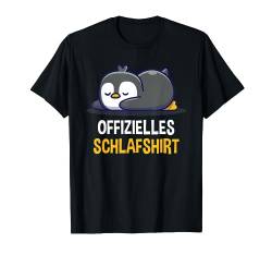 Offizielles Schlafshirt Pinguin Schlafanzug Pinguinliebhaber T-Shirt von Süße Pinguin Liebhaber Geschenke