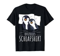 Offizielles Schlafshirt Pinguin Schlafanzug Schlafen Penguin T-Shirt von Süße Pinguin Liebhaber Geschenke