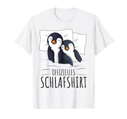 Offizielles Schlafshirt Pinguin Schlafanzug Schlafen Penguin T-Shirt von Süße Pinguin Liebhaber Geschenke