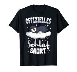 Offizielles Schlafshirt Pinguin Schlafen Penguin Schlafanzug T-Shirt von Süße Pinguin Liebhaber Geschenke