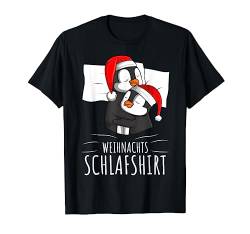 Offizielles Schlafshirt Weihnachten Pinguin Penguin T-Shirt von Süße Pinguin Liebhaber Geschenke