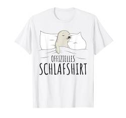 Offizielles Schlafshirt Robbe Schlafanzug Robben T-Shirt von Süße Robbe Geschenkideen