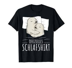 Offizielles Schlafshirt Robbe Schlafen Robben T-Shirt von Süße Robbe Geschenkideen