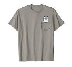 Lustige Siamkatze in der Tasche Niedliche Tasche Siamkatze T-Shirt von Süße Siamkatze Haustier Geschenke