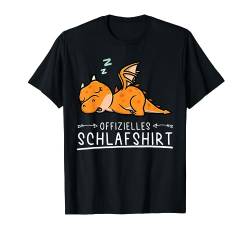 Offizielles Schlafshirt Drache Pyjama Schlafanzug Nachthemd T-Shirt von Süßer Drache Geschenkideen für Kinder Geburtstag