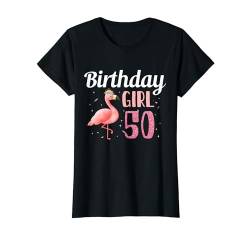 50. Geburtstag süßes Flamingo Frau 50 Jahre alt niedliches T-Shirt von Süßes Geburtstagsgeschenk für Frauen Flamingo