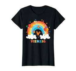 40. Geburtstag süßes Regenbogen Frau 40 Jahre alt niedliches T-Shirt von Süßes Geburtstagsgeschenk für Frauen Regenbogen