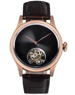 S411-2.04.B Tourbillon Master Seagull ST8000 Uhrwerk Saphirglas Herren Mechanische Armbanduhr 1963, Rosegold von Sugess