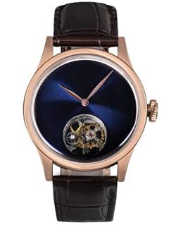 S411-2.06.B Tourbillon Master Seagull ST8000 Uhrwerk Saphirglas Herren Mechanische Armbanduhr 1963, Rosegold von Sugess