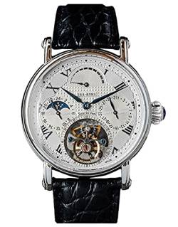 SE8007SK Seakors Tourbillon Black Index Seagull ST8007 Uhrwerk Saphirglas Herren Mechanische Armbanduhr 1963 von Sugess