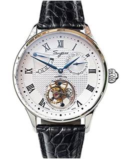 SU8001SW Tourbillon Master Seagull ST8001 Uhrwerk Saphirglas Herren-Armbanduhr 1963 von Sugess