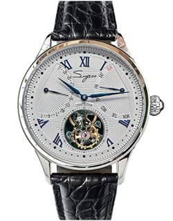 SU8004BLR Tourbillon Master Seagull ST8004 Uhrwerk Saphirglas Herren Mechanische Armbanduhr 1963, blau von Sugess