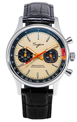 Seagull Sugess ST1901 Panda 40 mm Creme V2 Racing Chronograph Sapphire 1963 BNIB B B, Cream von Sugess