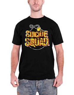 Officially Licensed Merchandise Suicide Squad Bomb Logo T-Shirt (Black), XX-Large von Suicide Squad